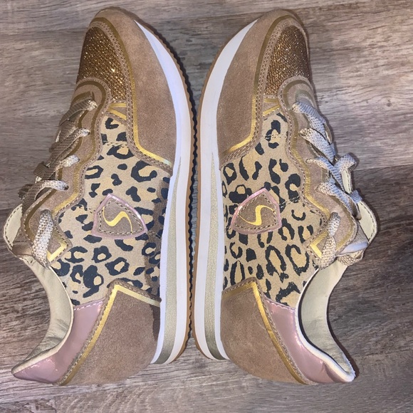Skechers Womens Leopard Love Glitter , Suede Textiles size 7.5.    (R) - Picture 4 of 14